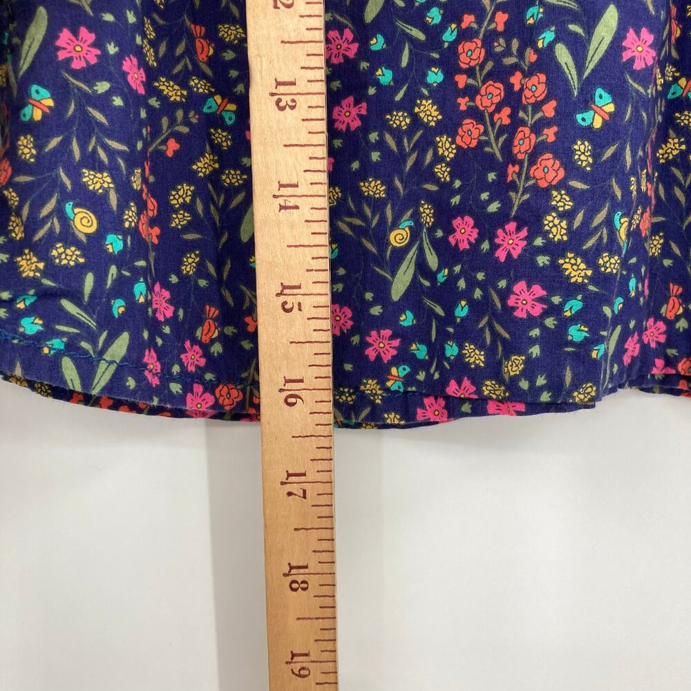 Osh Kosh Bgosh Dark Floral Peasant Cotton Top Girls Size 5 - Picture 9 of 9